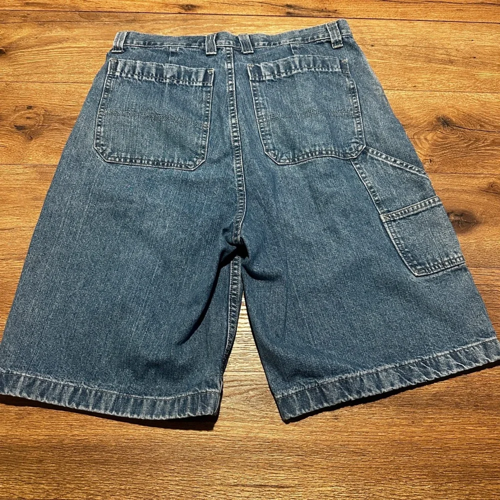 Vintage Arizona Jean Co Blue Carpenter Denim Shorts Mens 34 Baggy Y2K Workwear
